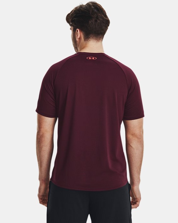 Men's UA Tech™ 2.0 Textured Short Sleeve T-Shirt, Maroon, pdpMainDesktop image number 1